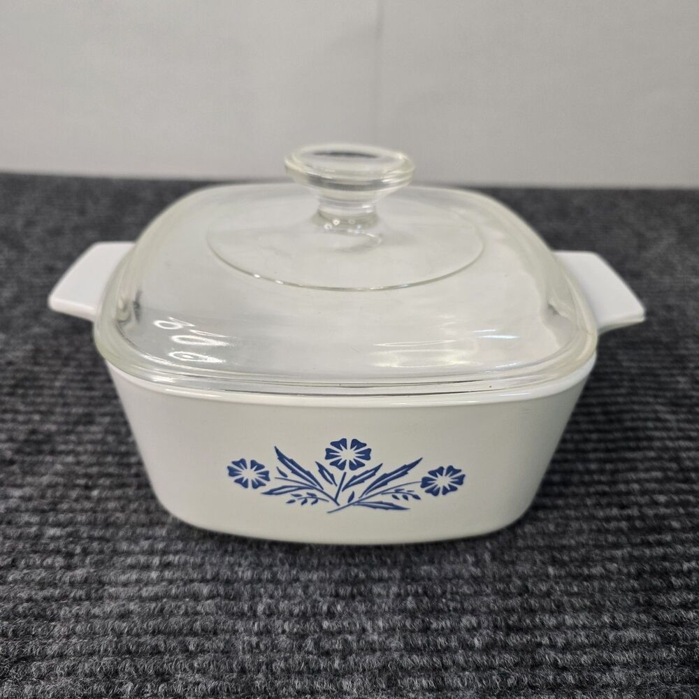 Vintage Corning Ware A-1.5-B, 1.5 Qt Casserole Dish Blue Cornflower – w Lid USA
